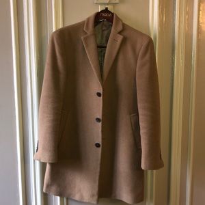 CALVIN KLEIN 3 button Wool coat in Camel
